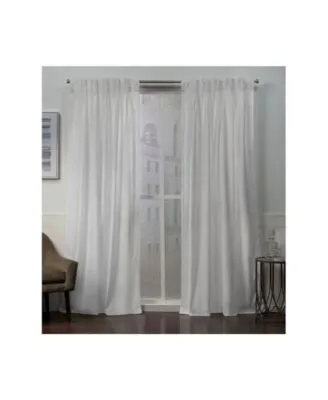 Exclusive Home Curtains Velvet Heavyweight Pinch Pleat Curtain Panel Pair
