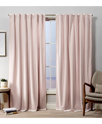 Exclusive Home Curtains Velvet Heavyweight Hidden Tab Top Curtain Panel Pair, 52" x 108"