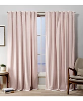 Exclusive Home Curtains Velvet Heavyweight Hidden Tab Top Curtain Panel Pair, 52" x 108"