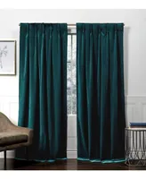 Exclusive Home Curtains Velvet Heavyweight Hidden Tab Top Curtain Panel Pair, 52" x 108"