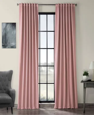 Exclusive Home Catarina Layered Solid Room Darkening Blackout and Sheer Hidden Tab/Rod Pocket Top Curtain Panel Pair, 52x84, Winter, Set of 2