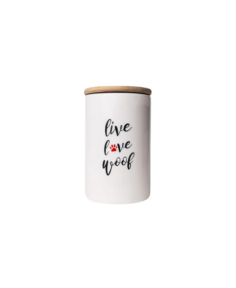 Park Life Designs Live Woof Love Cermaic Pet Treat Canister