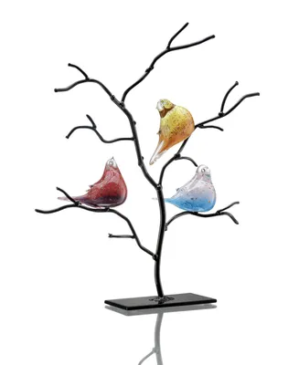Spi Home Bird Trio on Tree Sculpture