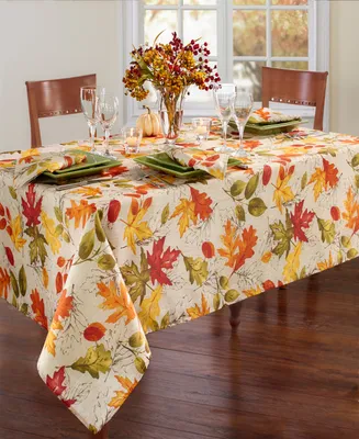 Elrene Autumn Leaves Fall Printed Tablecloth