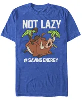 Disney Men's Lion King Pumbaa Not Lazy Short Sleeve T-Shirt