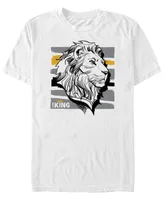 Disney Men's The Lion King Live Action Mufasa Sketched Portrait Short Sleeve T-Shirt