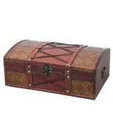 Vintiquewise Pirate Treasure Chest with Leather X