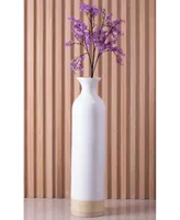 Uniquewise Cylinder Shaped Tall Spun Bamboo Floor Vase Glossy Lacquer Bamboo Collection