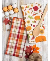 Design Imports Assorted Fall in Love Dishtowel Set