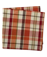 Design Imports Pumpkin Spice Plaid Napkin, Set of 6