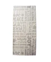 Design Imports Christmas Collage Table Runner