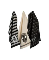 Design Imports Assorted Skeleton Embellished Dishtowel Set