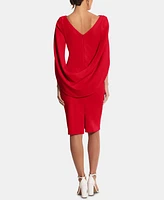 Betsy & Adam Caped Sheath Dress