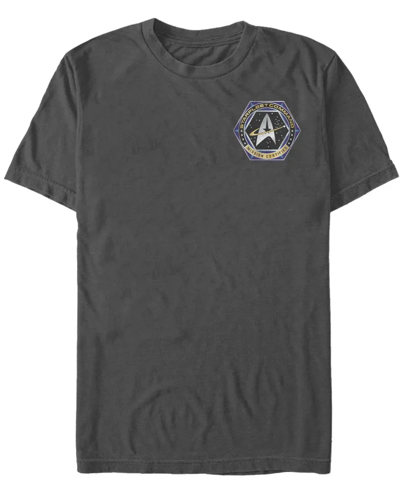 Star Trek Men's Deep Space Nine Starfleet Command Mission Certified Short Sleeve T-Shirt