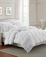 Cathay Home Inc. Floral Pintuck Comforter Set, King/California King