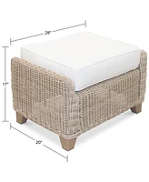 Willough Outdoor Ottoman, with Sunbrella Cushion, Created for Macy's