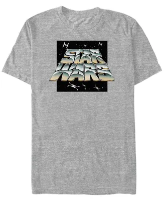 Star Wars Men's Classic Chrome Logo Short Sleeve T-Shirt