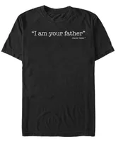 Star Wars Men's Classic I Am Your Father Darth Vader Quote Short Sleeve T-Shirt