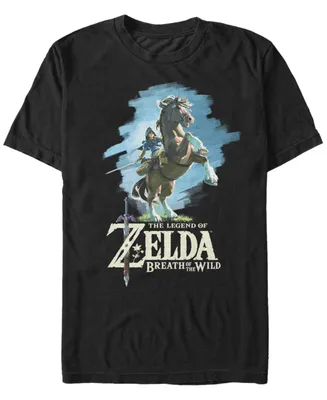 Nintendo Men's Legend of Zelda Link Breath The Wild Short Sleeve T-Shirt