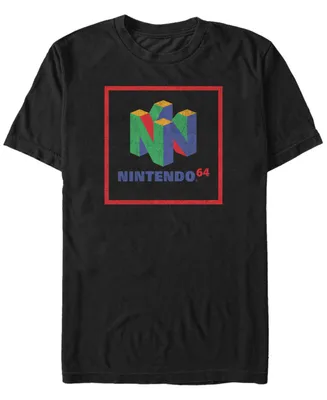 Nintendo Men's 64 Cube Classic Logo Short Sleeve T-Shirt