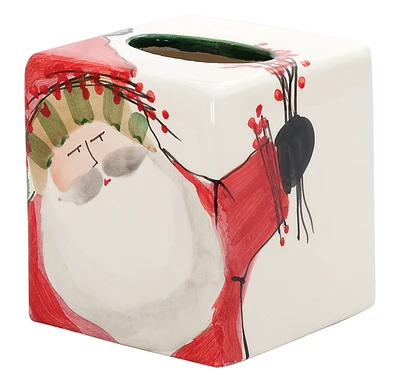 Vietri Old St. Nick Tissue Box