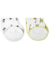 aden by aden + anais Baby Boys Jungle Printed Bibs, Pack of 2