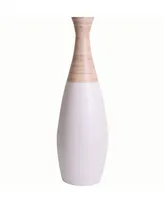 Uniquewise Spun Bamboo Trumpet Floor Vase, 31.5" Tall