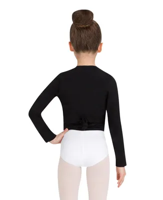 Capezio Big Girls Long Sleeve Wrap Top with Self tie