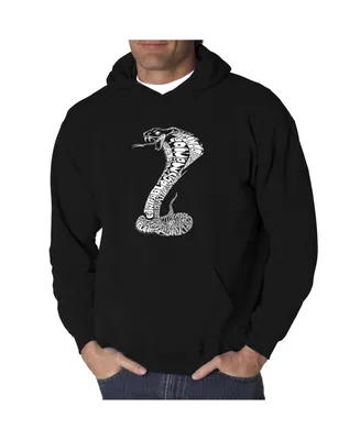 La Pop Art Men's Word Hooded Sweatshirt - Types of Snakes