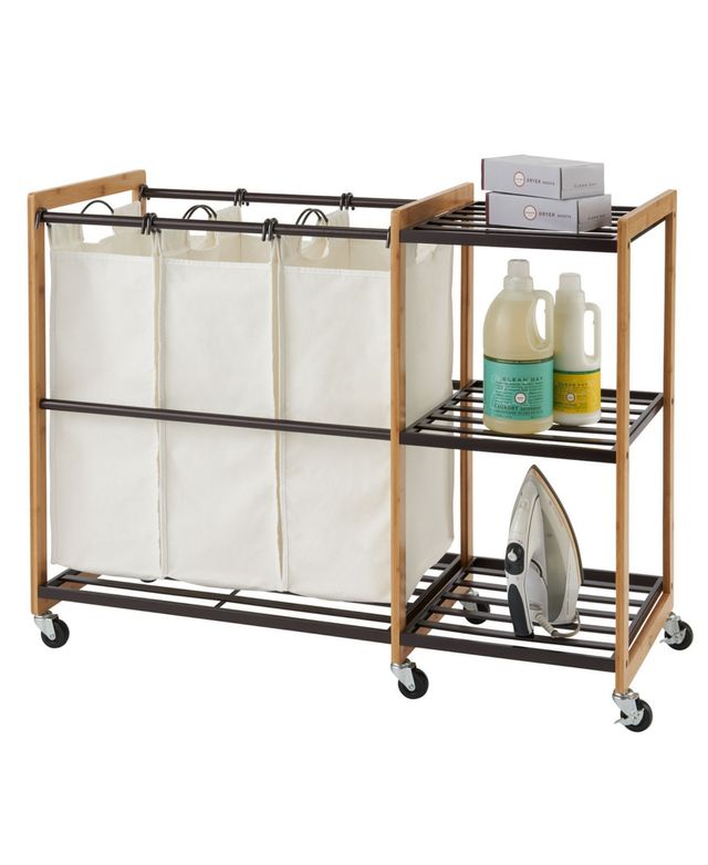 Trinity 3 Bag Laundry Station with Wheels