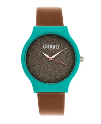 Crayo Unisex Glitter Leatherette Strap Watch 36mm