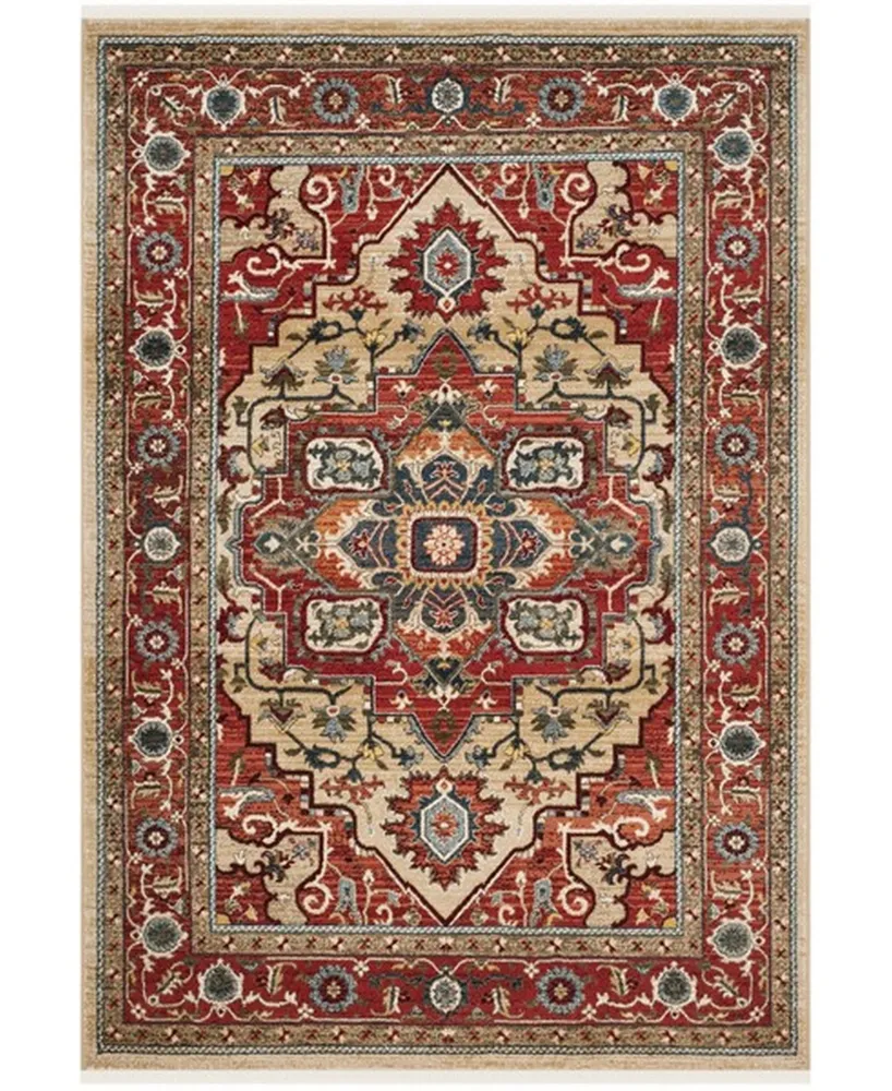 Lauren Ralph Lauren Quentin LRL1298C Red and Beige 5'1" X 7'6" Area Rug