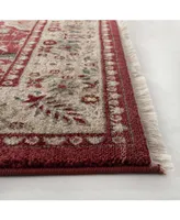 Lauren Ralph Lauren Ariel LRL1255C Red and Beige 10' X 13' Area Rug