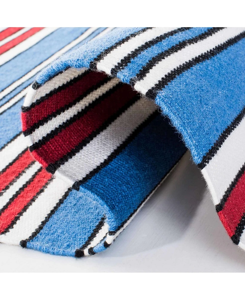 Lauren Ralph Lauren Leopold Stripe LRL2462D Royal Blue 8' X 10' Outdoor Area Rug