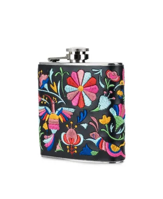 Blush Embroidery Flask