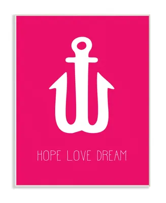 Stupell Industries Hope Love Dream Neon Anchor Wall Plaque Art, 10" x 15"