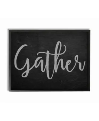 Stupell Industries Gather Black Gray Typography Wall Art Collection