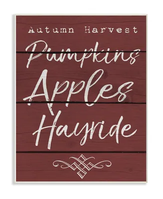 Stupell Industries Autumn Harvest Activities Wall Plaque Art, 10" x 15"