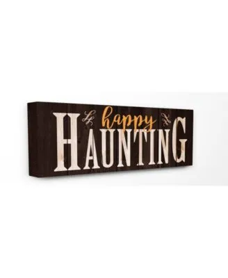 Stupell Industries Happy Haunting Spooky Typography Art Collection
