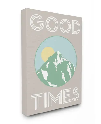 Stupell Industries Good Times Mountain Green Cavnas Wall Art, 16" x 20"