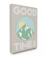 Stupell Industries Good Times Mountain Green Cavnas Wall Art, 16" x 20"