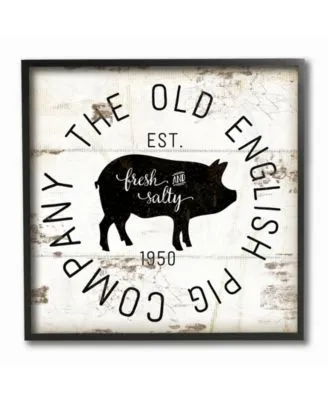 Stupell Industries Old English Pig Co Vintage Inspired Sign Wall Art Collection