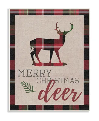 Stupell Industries Merry Christmas Deer Wall Plaque Art, 12.5" x 18.5"