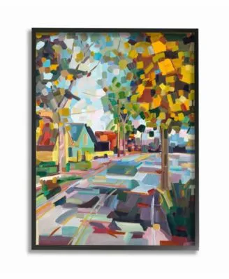 Stupell Industries Geometric New England Fall Scene Wall Art Collection