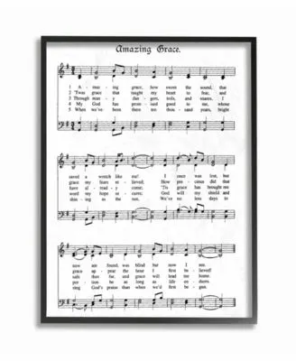 Stupell Industries Amazing Grace Vintage Inspired Sheet Music Wall Art Collection