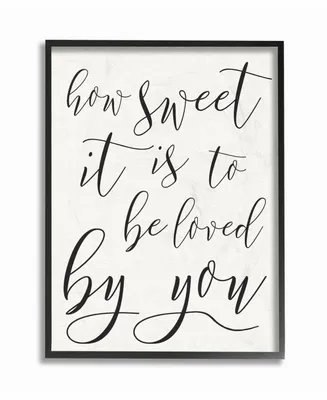 Stupell Industries How Sweet It is Typography Framed Giclee Art, 16" x 20"