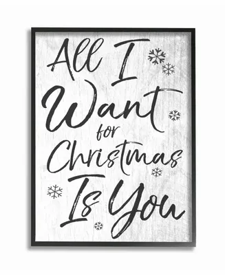 Stupell Industries All I Want For Christmas is You Framed Giclee Art, 16" x 20"