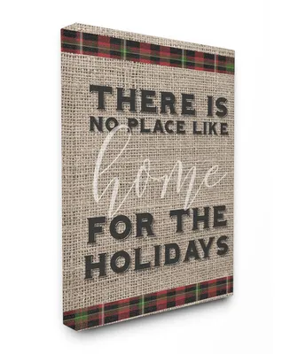 Stupell Industries No Place Like Home for the Holidays Canvas Wall Art, 24" x 30"