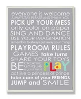 Stupell Industries Home Decor Everyone Is Welcome Playroom Rules On Gray Art Collection