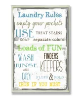 Stupell Industries Home Decor Laundry Rules Typography Bathroom Wall Art Collection